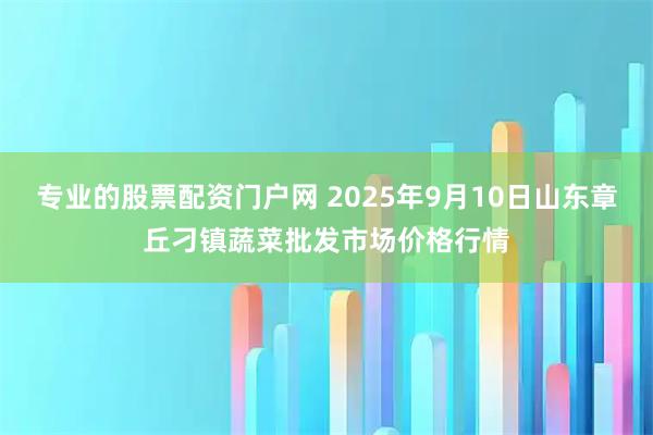 专业的股票配资门户网 2025年9月10日山东章丘刁镇蔬菜批发市场价格行情